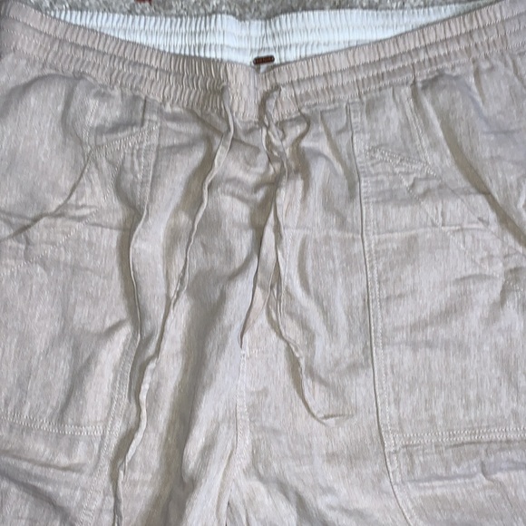 NWT- Free People- Feelin Good Linen Utility Pant- Sz XL- Natural/Oat- TWF - Picture 15 of 16